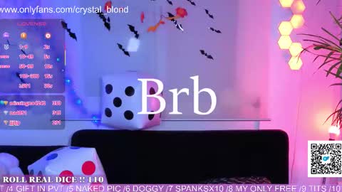 Snapshot of crystal_blond chatting on October 9, 12:04 am Crystal online show from October 9, 12:04 am