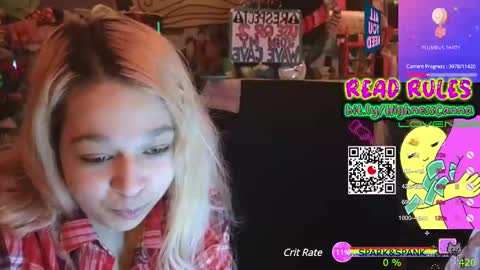 Snapshot of highnesscanna chatting on January 14, 9:45 am HiGHNESS CANNA online show from January 14, 9:45 am