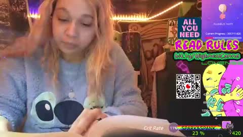 Snapshot of highnesscanna chatting on January 5, 3:13 pm HiGHNESS CANNA online show from January 5, 3:13 pm