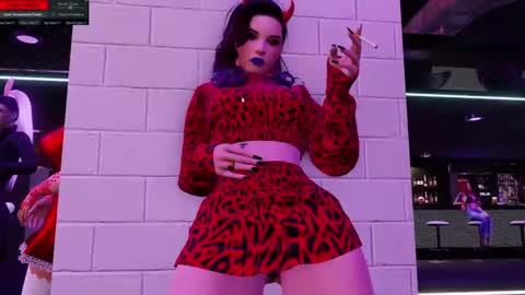 Snapshot of little_doll25 chatting on February 5, 3:55 am Succubus Blue online show from February 5, 3:55 am