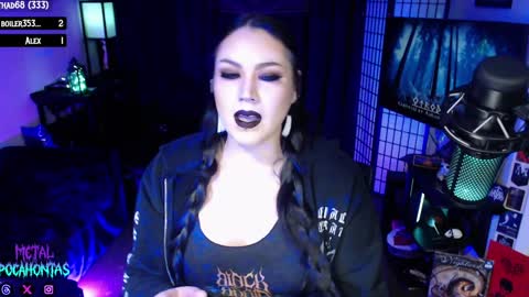 Snapshot of metalpocahotass chatting on February 3, 3:09 am MetalPocahotass online show from February 3, 3:09 am