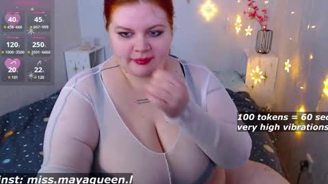 Snapshot of missmayaqueen chatting on March 2, 11:09 am Maya online show from March 2, 11:09 am
