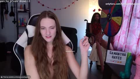 The Real Samantha Hayes haha  online show from February 12, 9:11 pm