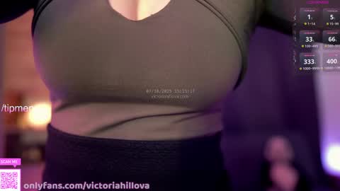 Snapshot of victoriahillova chatting on October 7, 1:15 pm Victoria Hillova online show from October 7, 1:15 pm