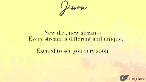 J i w o n   online show from June 17, 8:10 pm