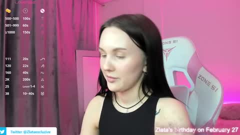 Snapshot of zlata__fox chatting on February 20, 3:41 pm Zlata Mon Tue Thu Fri Sun Sa GMT 3 0000pm - 0600pm online show from February 20, 3:41 pm