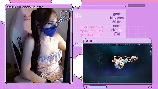 HoneyyCeleste online show from July 22, 6:20 pm